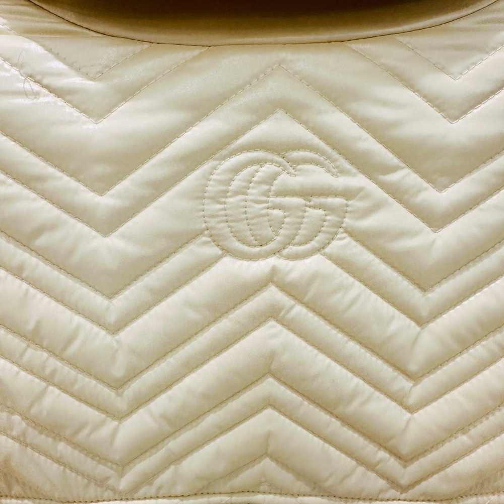 Gucci Chevron Marmont Quilted Belted Jacket - Picture 6 of 9